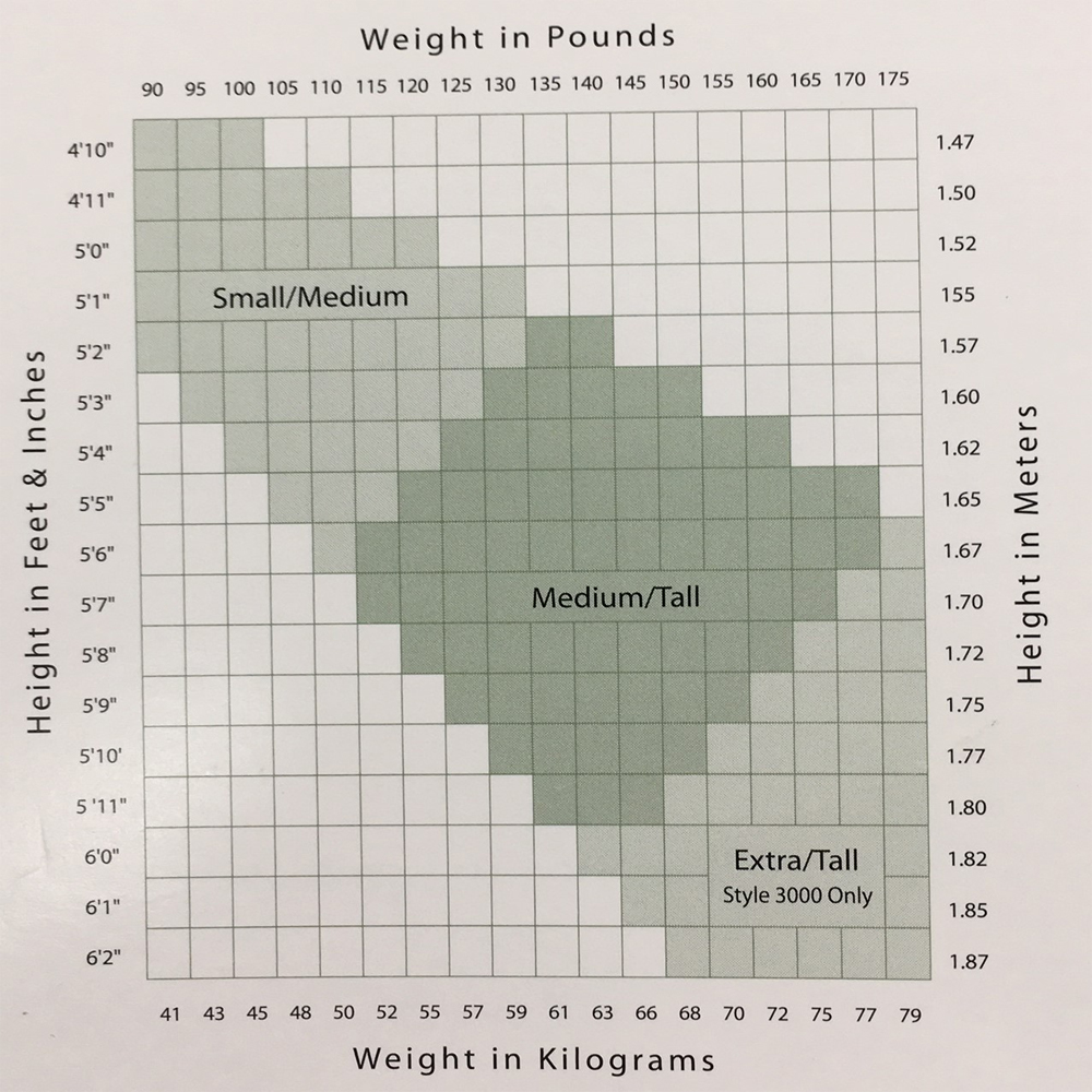 Capezio Tights Size Chart